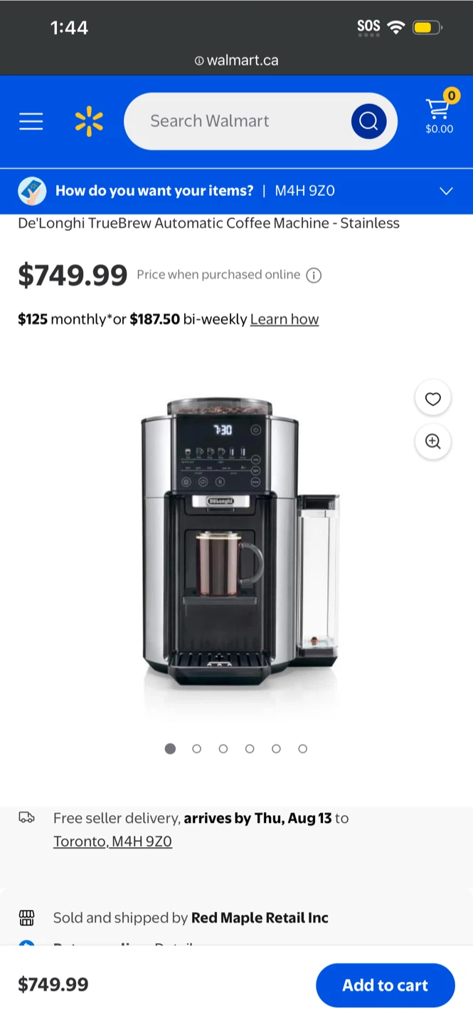 De'Longhi TrueBrew Automatic Coffee Machine - Stainless