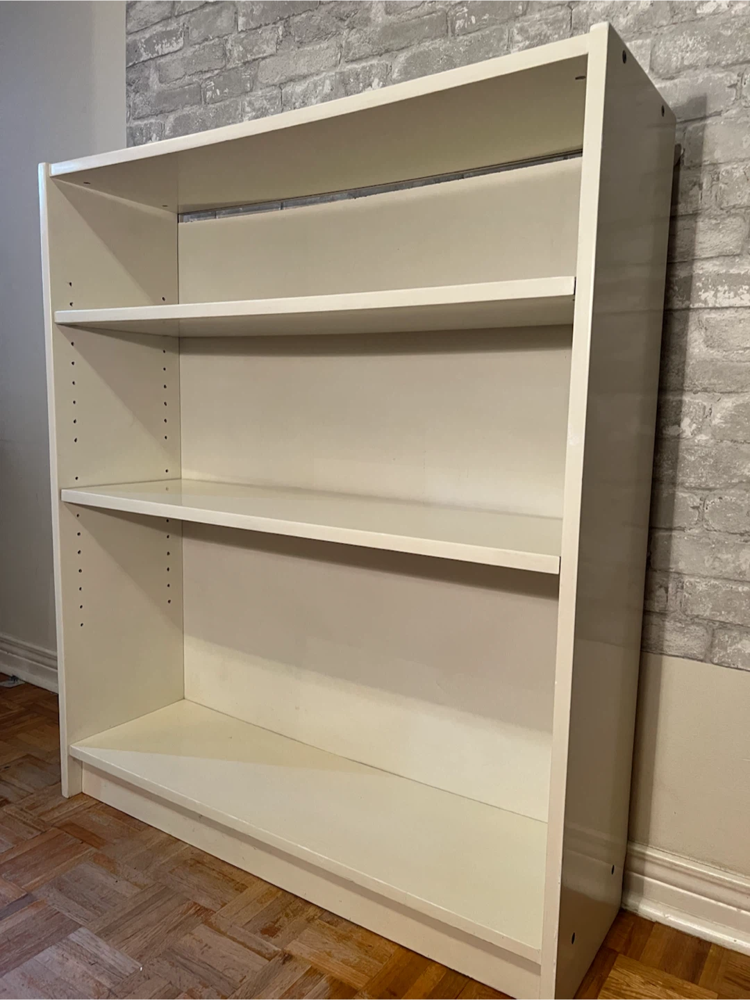 White 3-Shelf Bookshelf - photo 2
