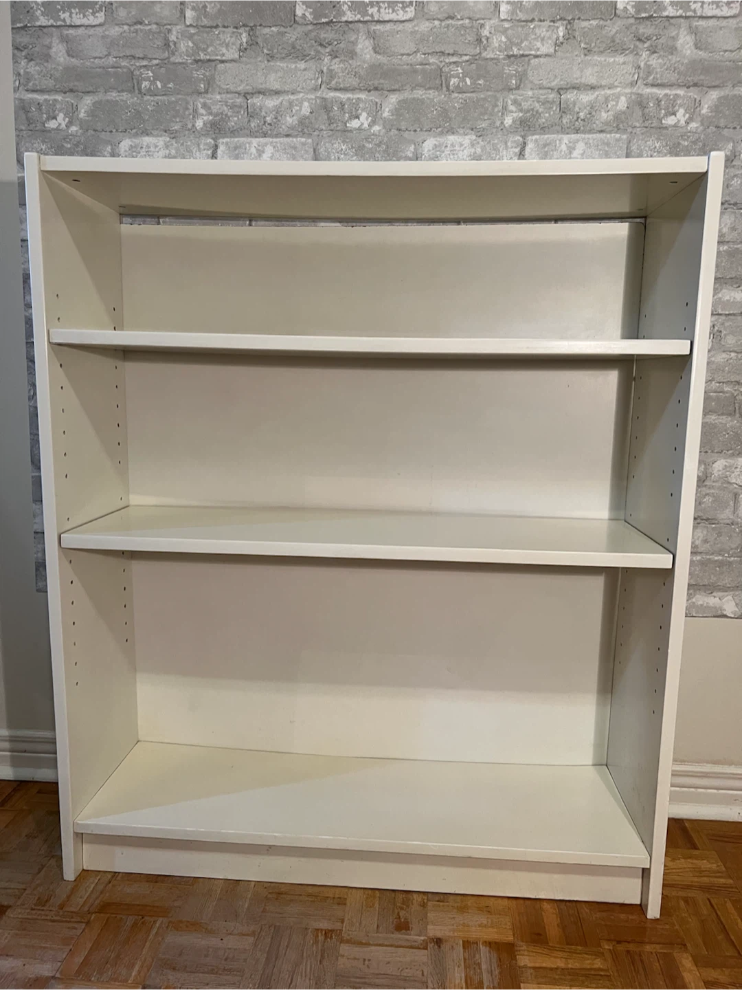 White 3-Shelf Bookshelf - photo 3