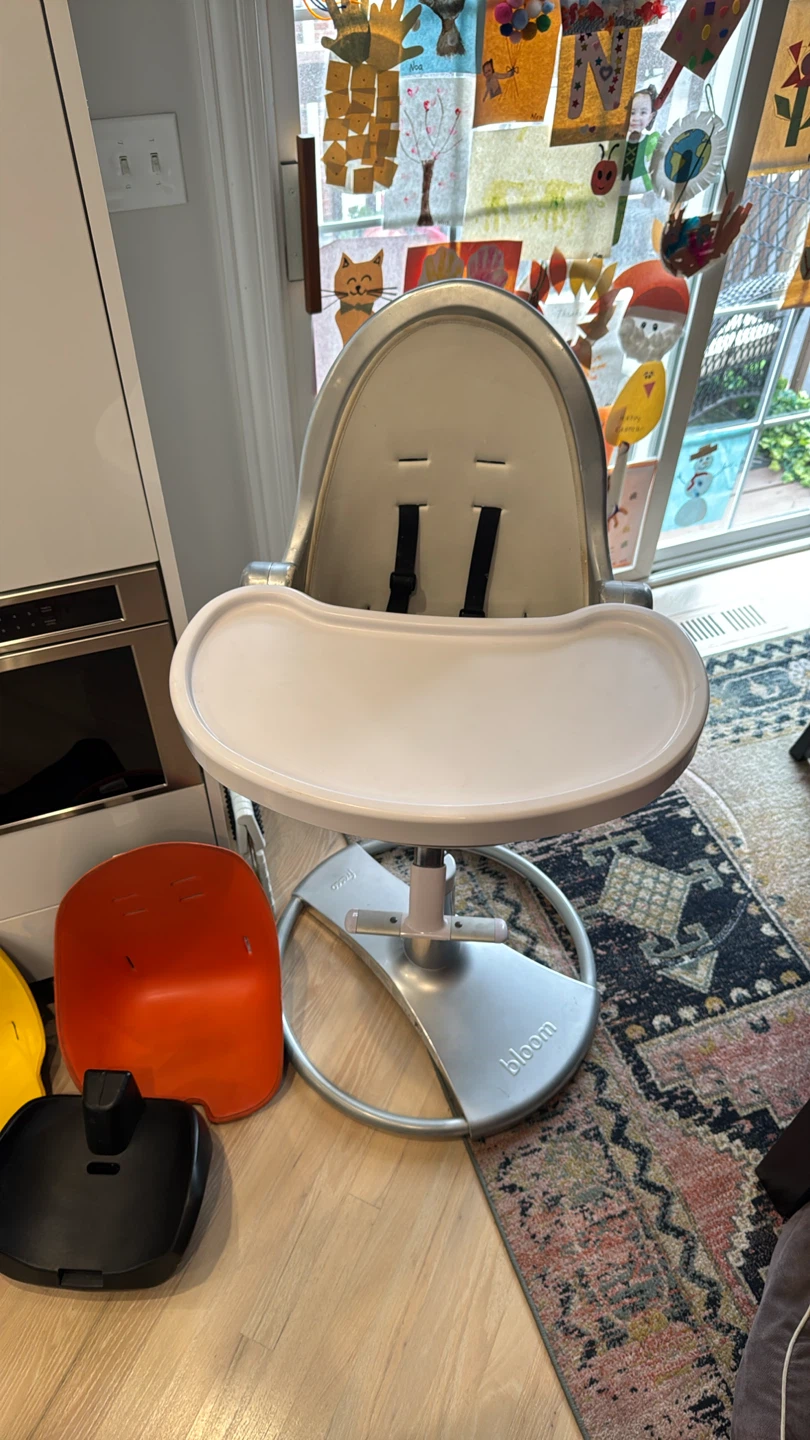 Bloom High Chair with Orange and Yellow Inserts