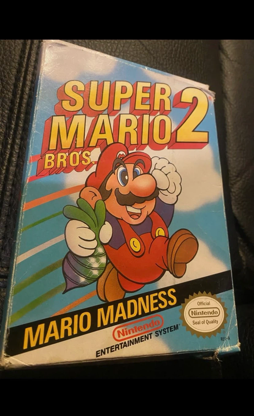 Super Mario Bros 2 Complete NES Nintendo Mario Madness CIB Box - photo 2