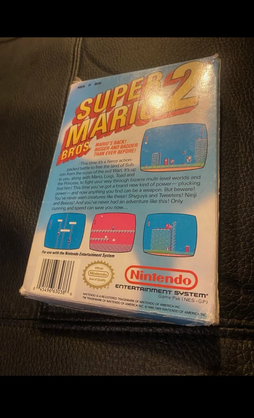Super Mario Bros 2 Complete NES Nintendo Mario Madness CIB Box - photo 3