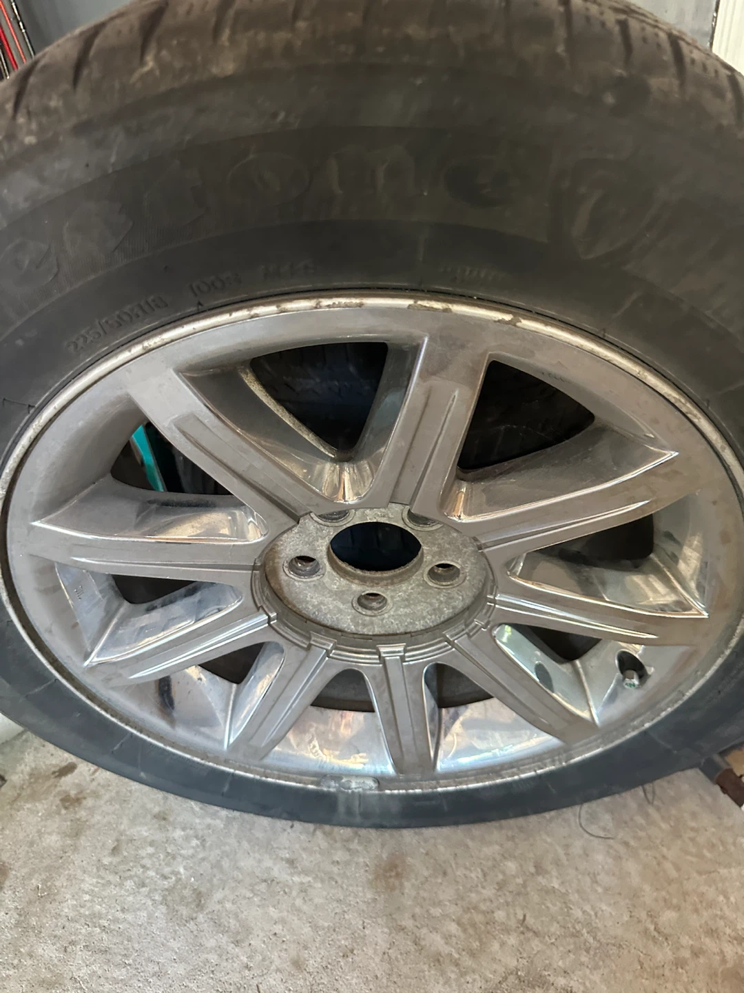 Goodyear Tire with Chrome Rim