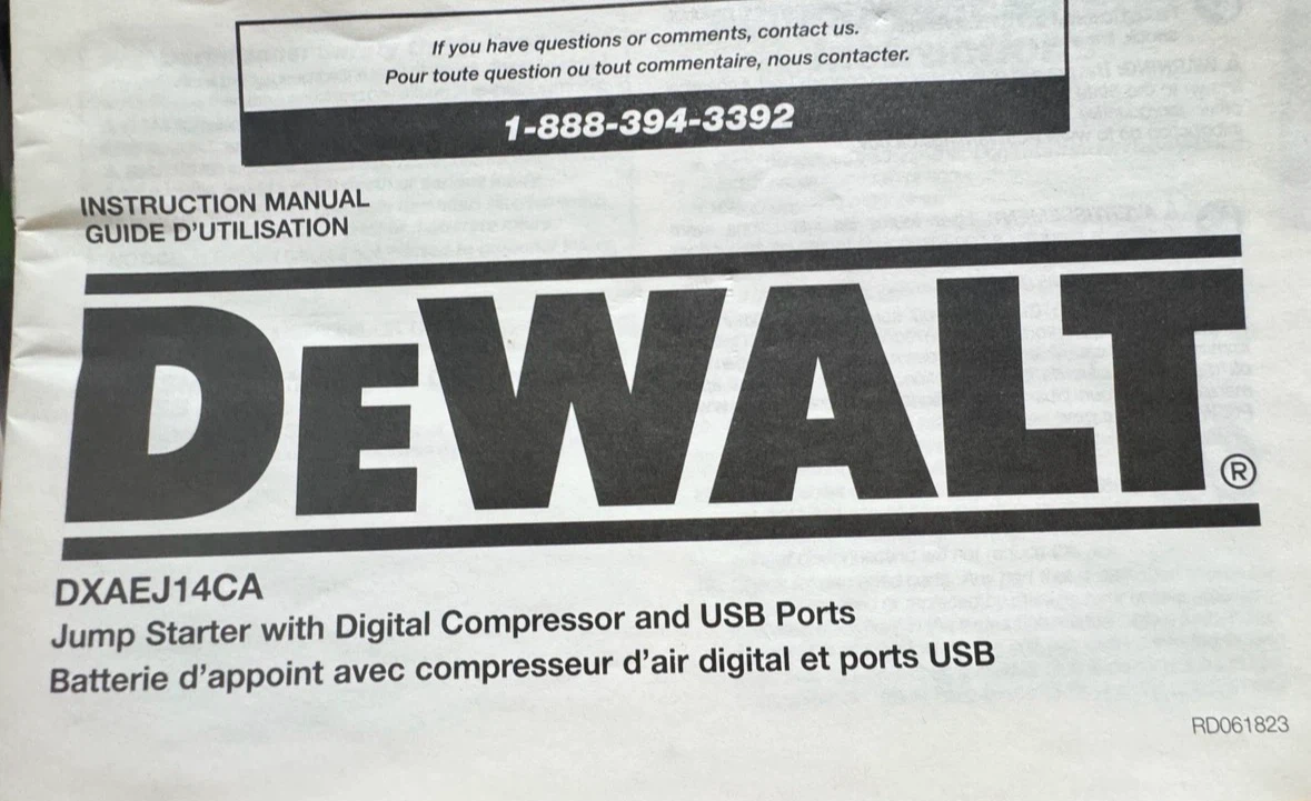 DeWalt DXAEJ14CA Jump Starter with Digital Compressor - photo 3