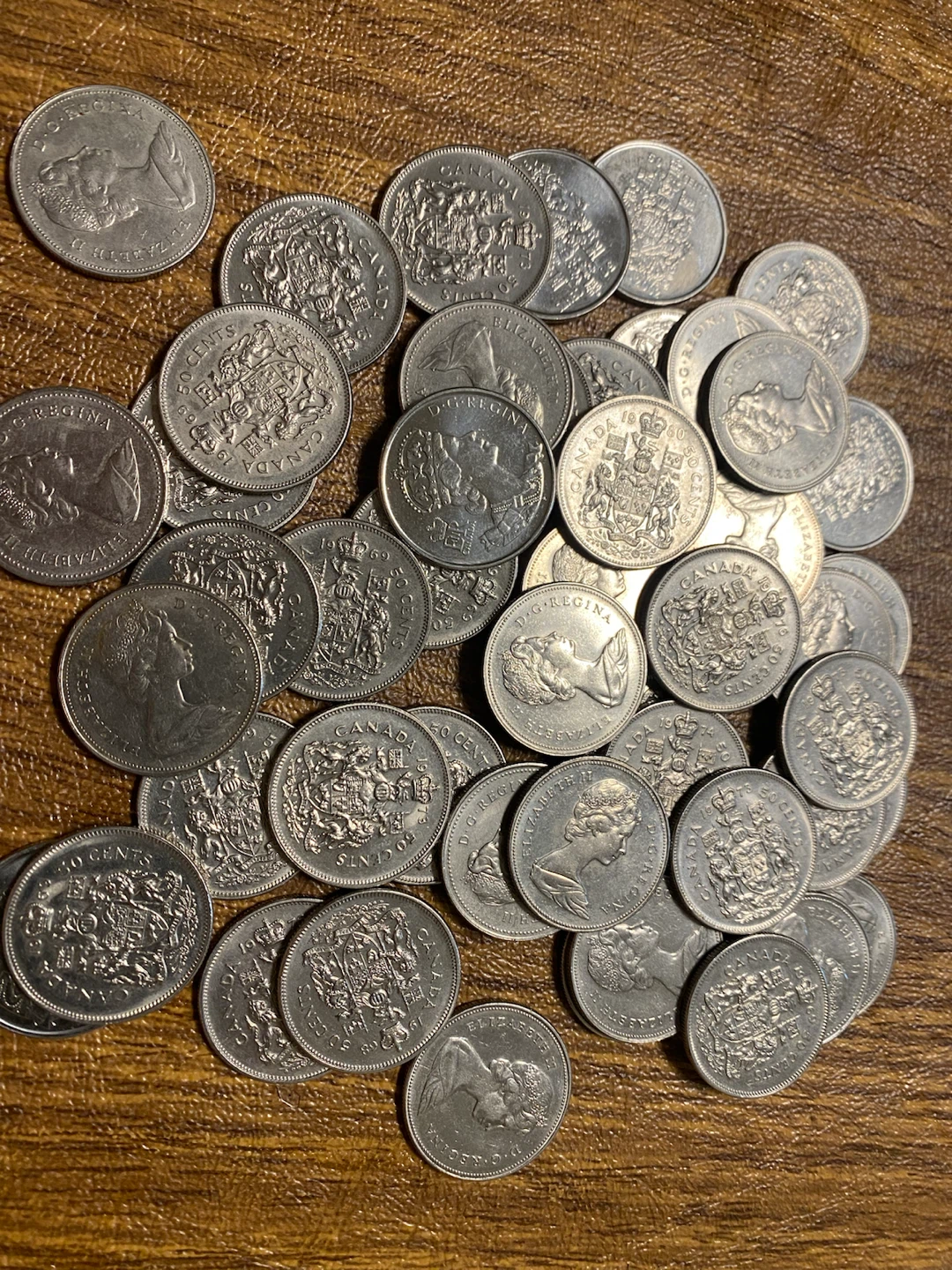 50 Assorted Canadian 50 Cents Coins