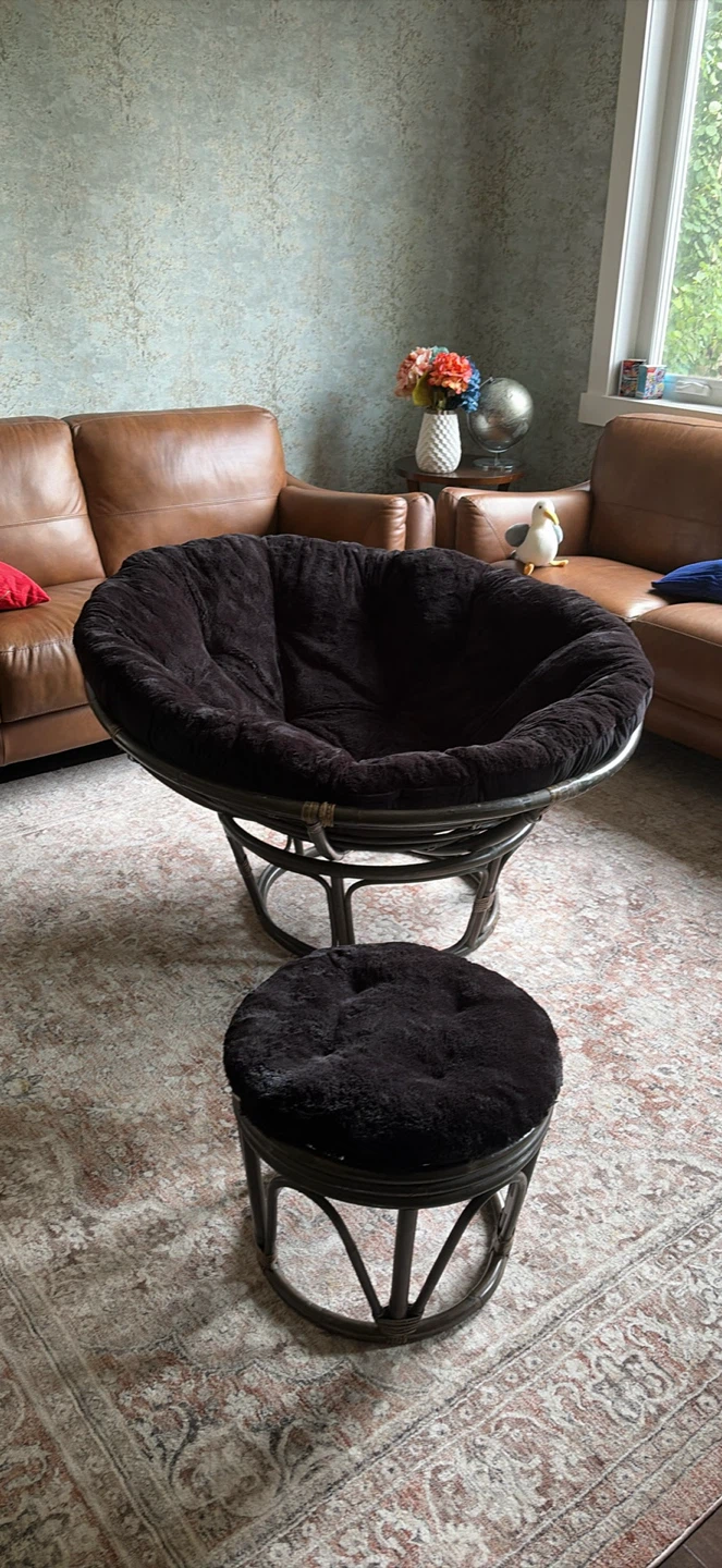 Pier 1 Papasan and Ottoman