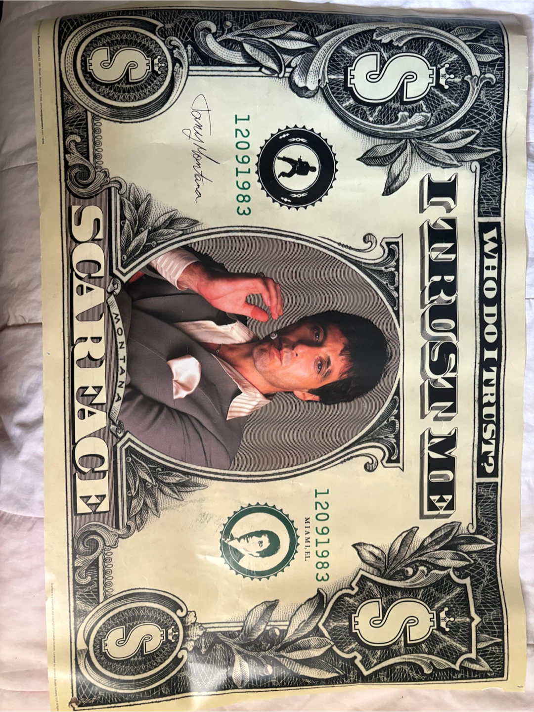 Scarface Tony Montana "I Trust Me" Poster