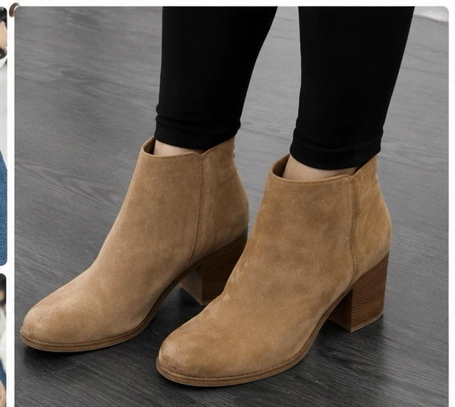 Brandless Tan Suede Ankle Boots