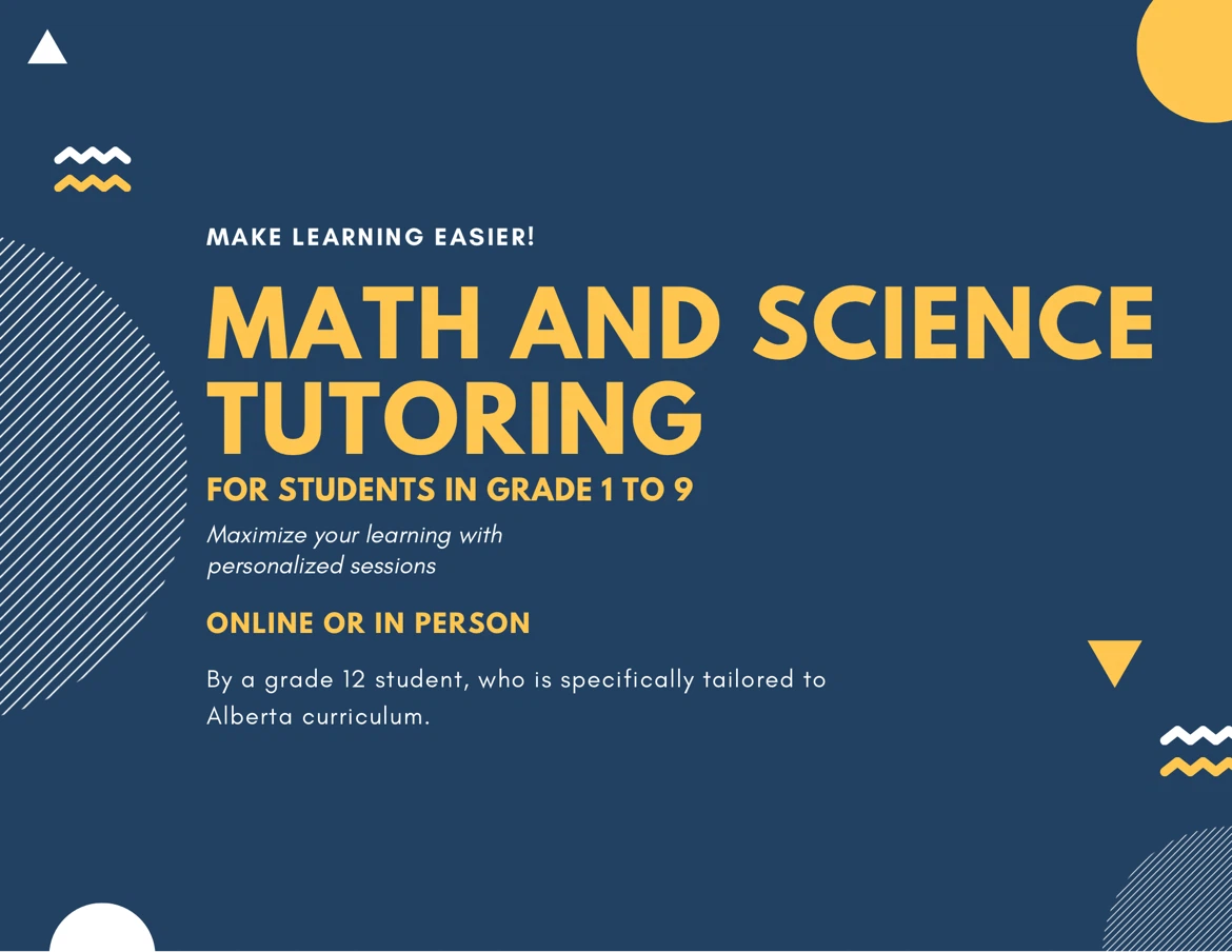 Grade 1-9 tutoring