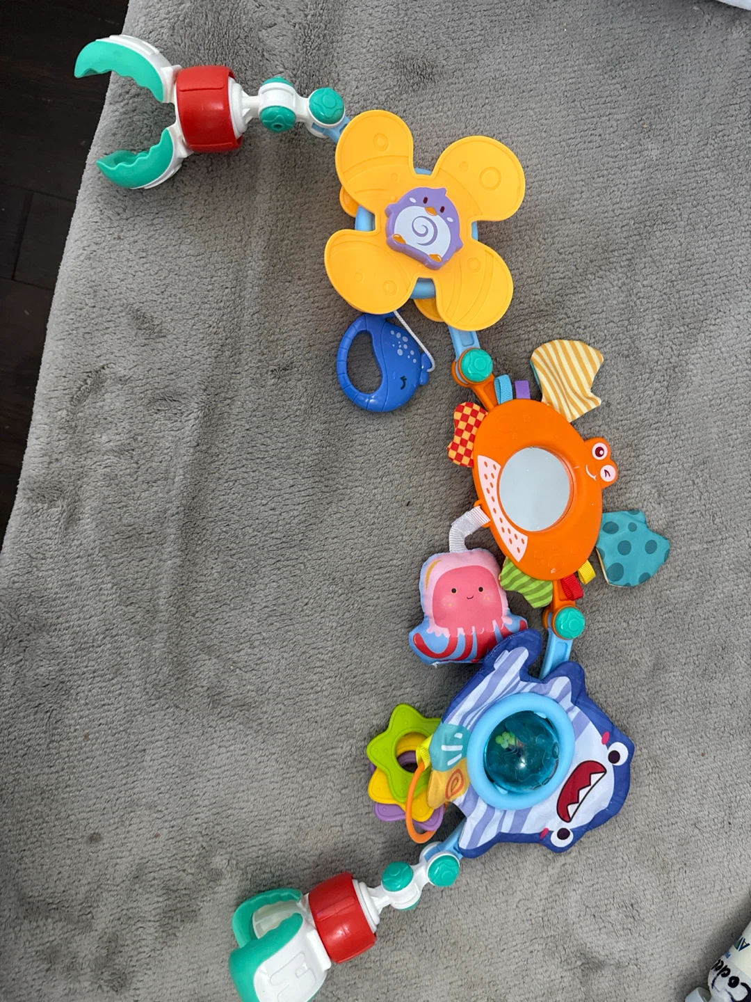 Fisher-Price Stroller Arch Toy with Shark and Jellyfish