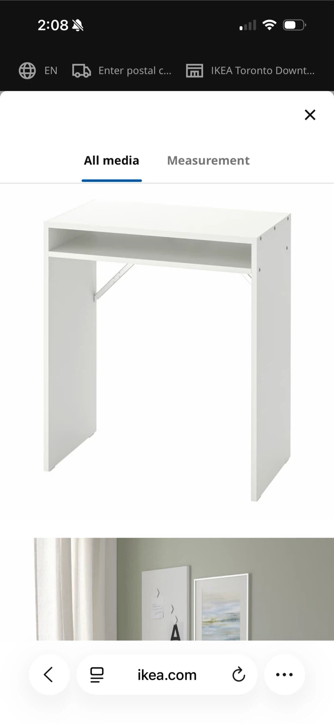 White IKEA Desk