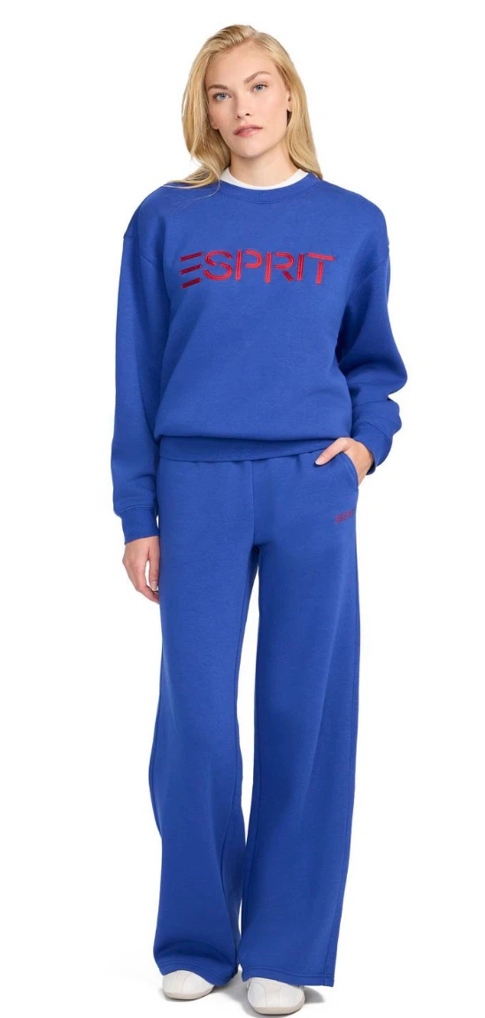 ESPRIT Women’s Logo 80s Sweatsuit (2 Pc) High-Rise Wide Leg *NEW