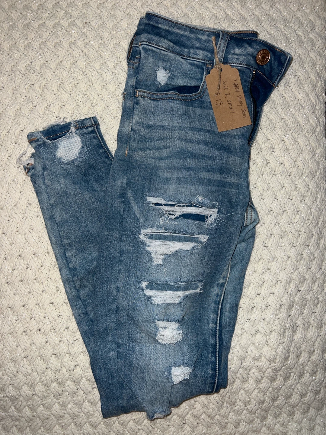 3 pairs American Eagle Ripped skinny jean Size 2 - photo 4