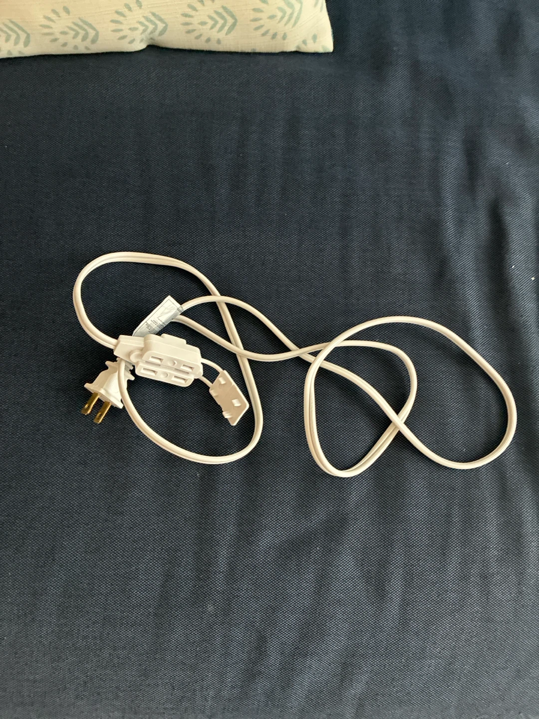 White Lamp Cord with Inline Switch