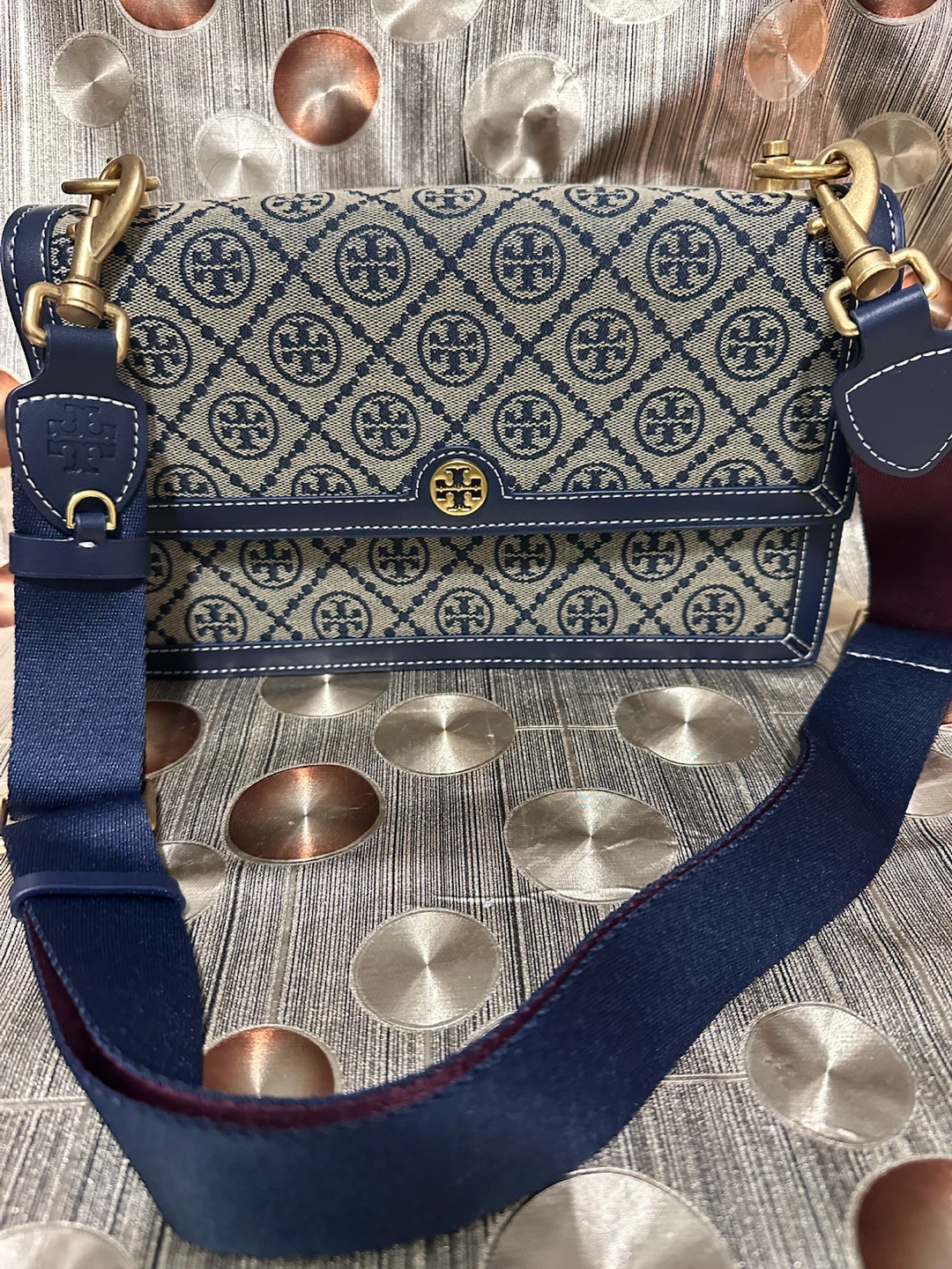 Tory Burch Monogrammed Camera Bag