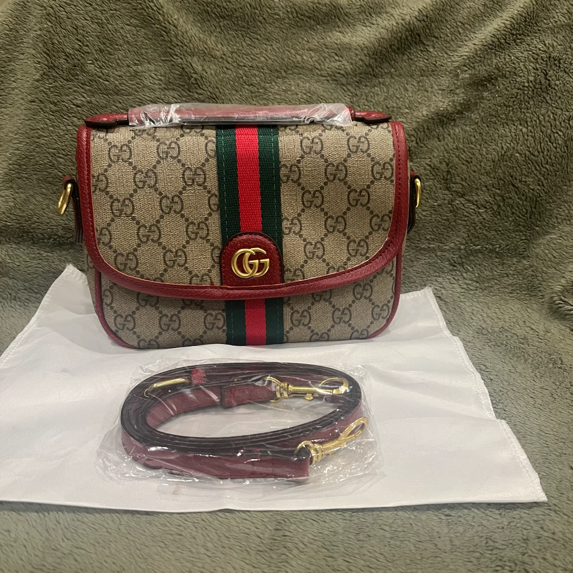 Small Shoulder Bag red and green - photo 2