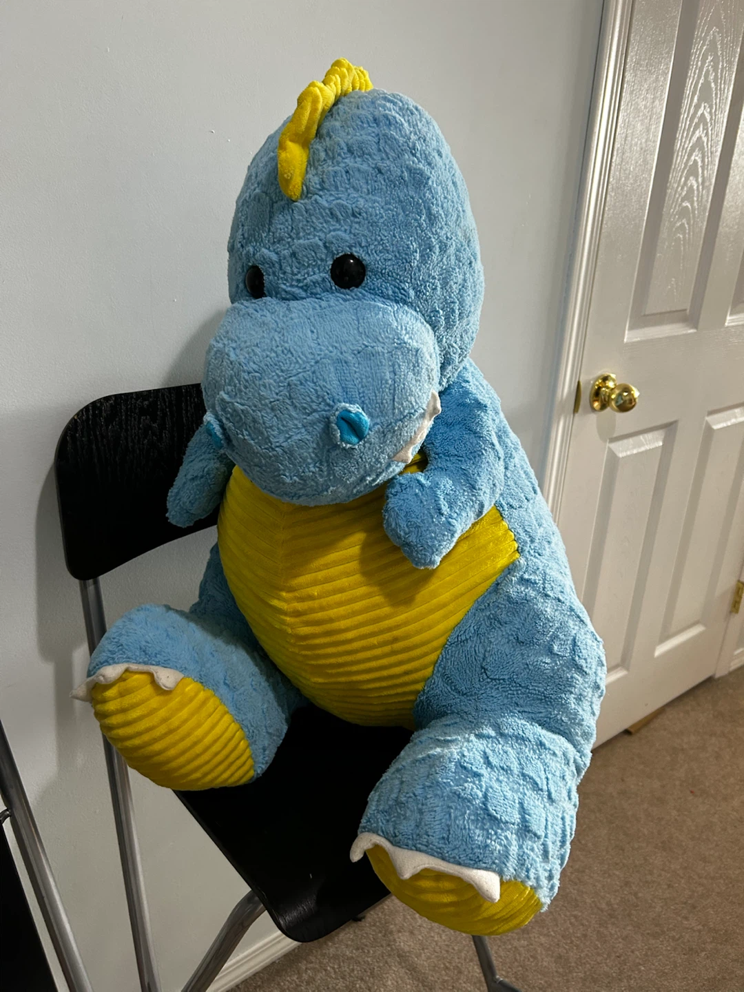Large Blue Dinosaur Plush Toy