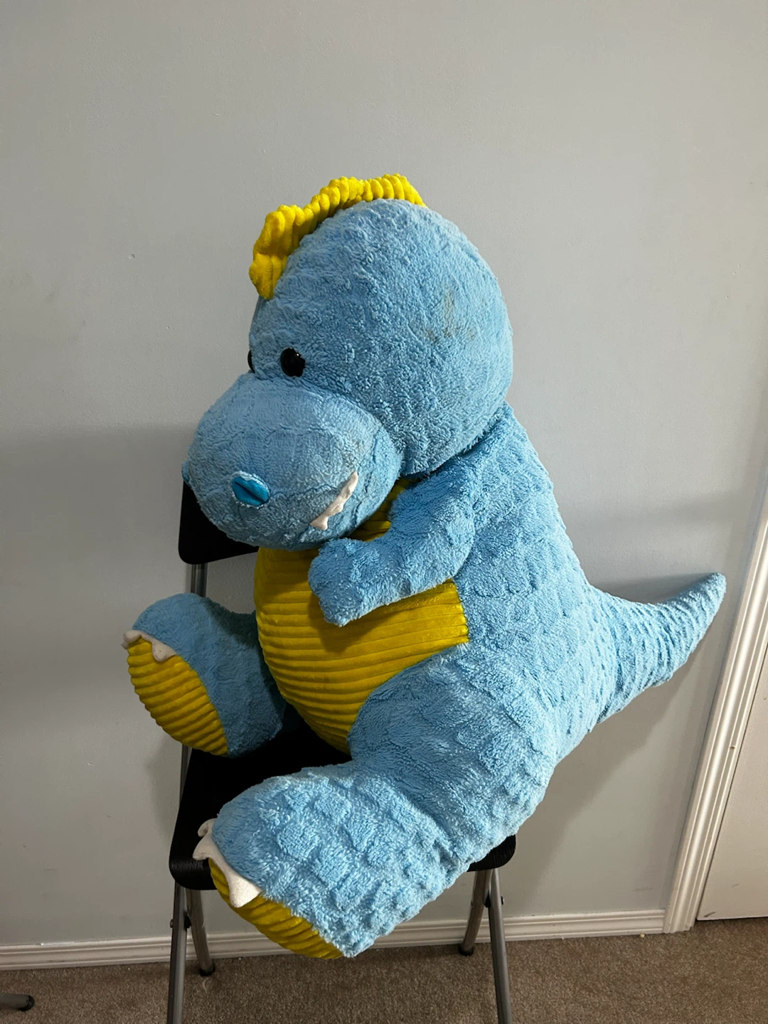 Large Blue Dinosaur Plush Toy - photo 2