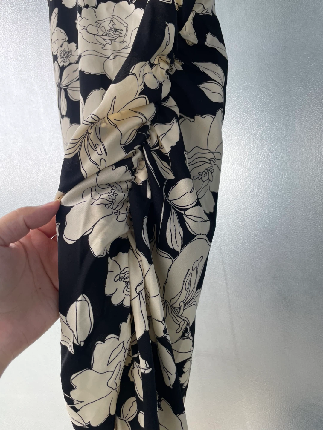 Floral Slip Dress with Ruching, size S - photo 4