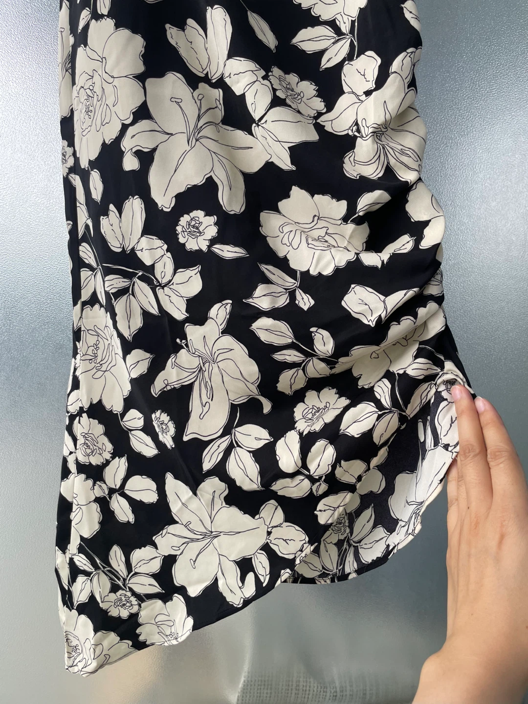 Floral Slip Dress with Ruching, size S - photo 3
