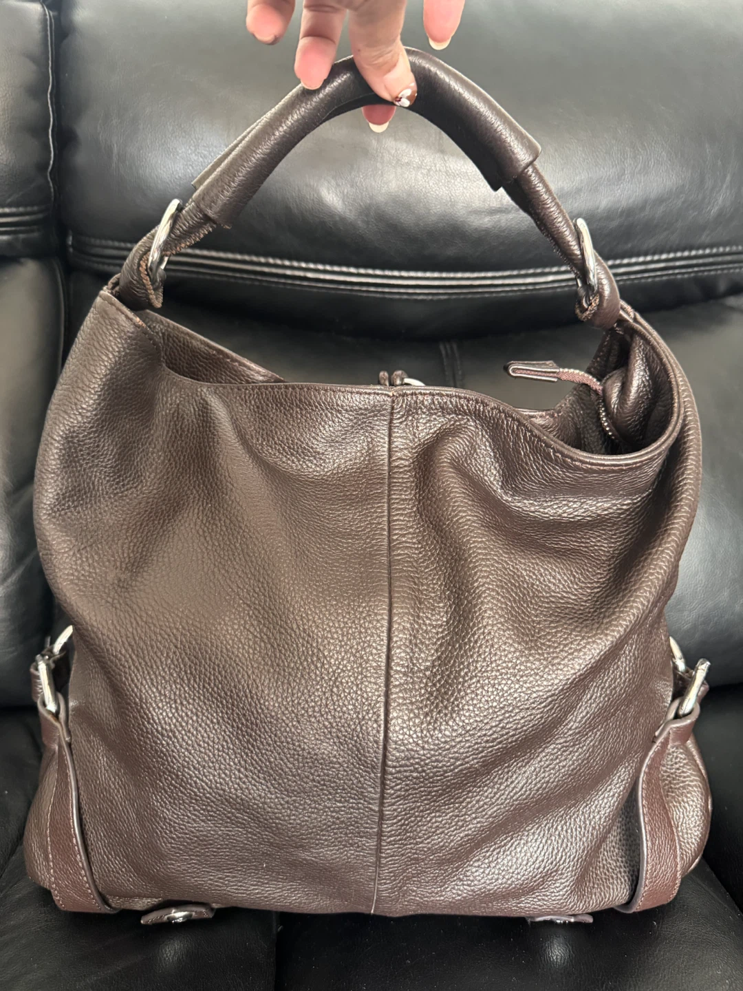 Brown Leather Shoulder Bag