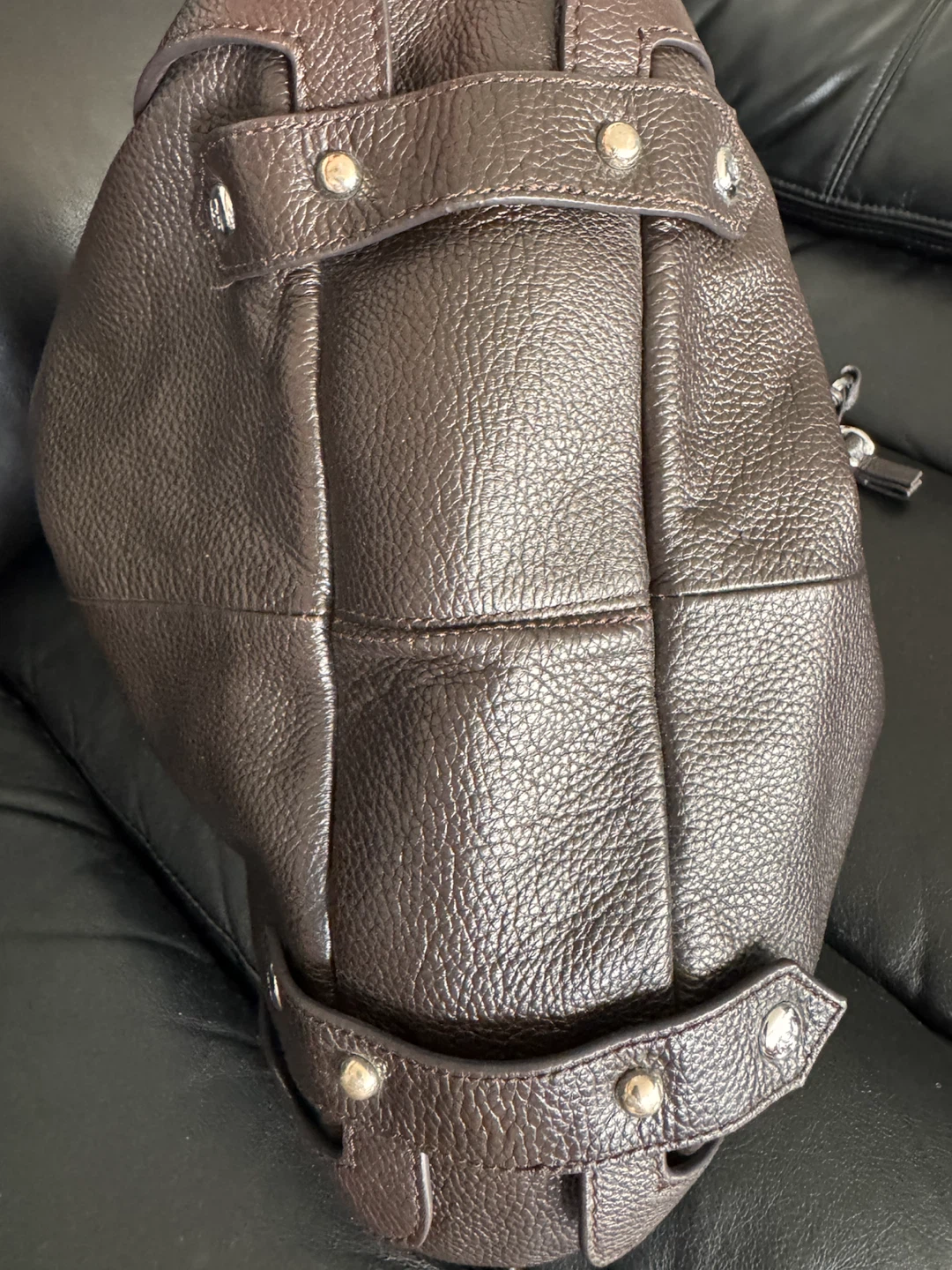 Brown Leather Shoulder Bag - photo 5