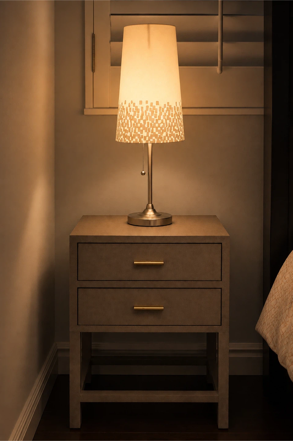 Table Lamp with Decorative Shade