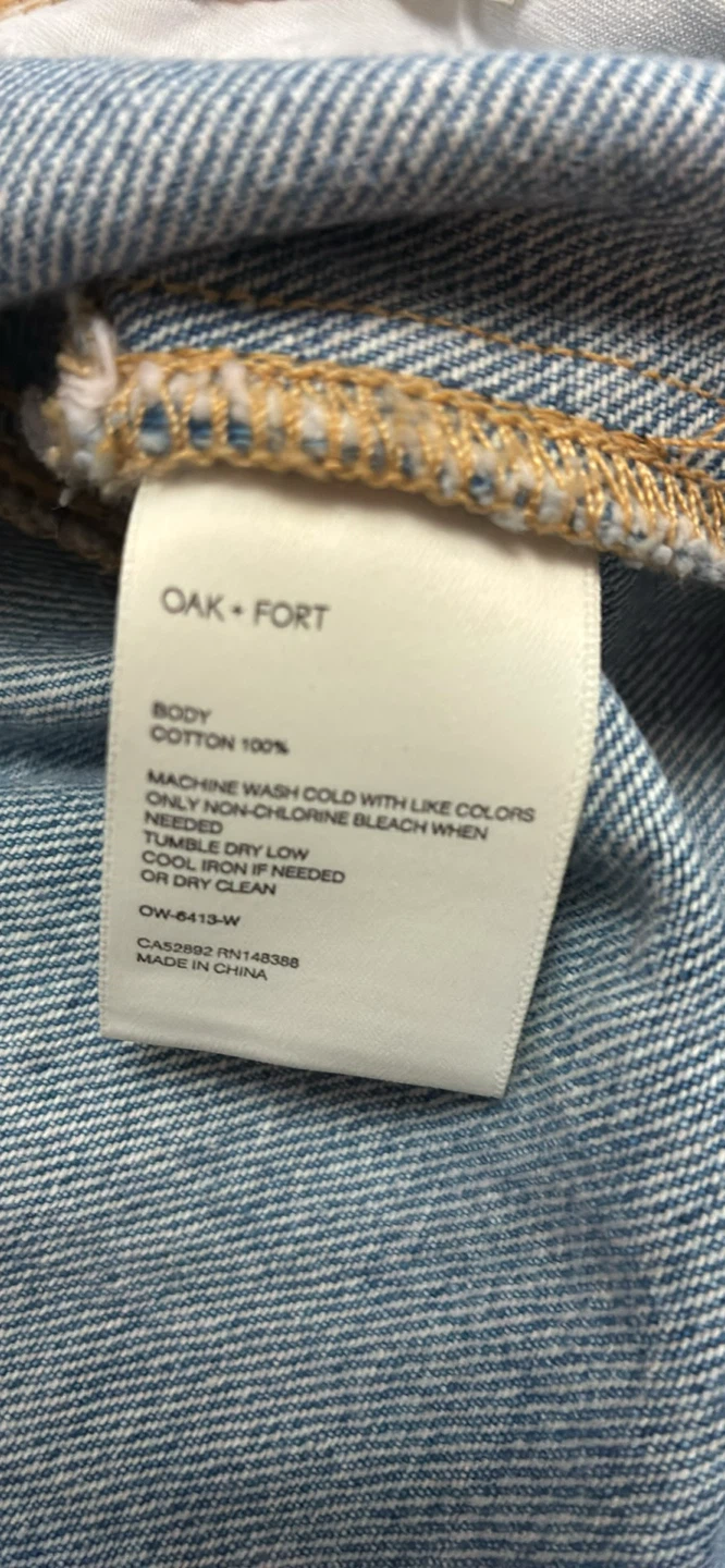 Oak + Fort Denim Hooded Bomber Jacket - photo 4