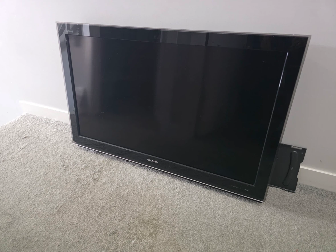Sharp Aquos TV with wall mount