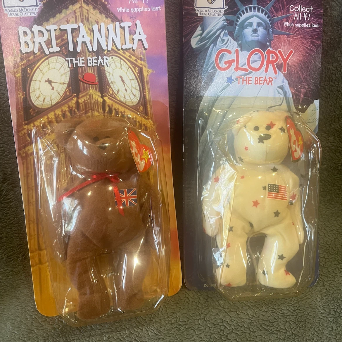 Ty Beanie Babies Britannia & Glory The Bear McDonald's Charities