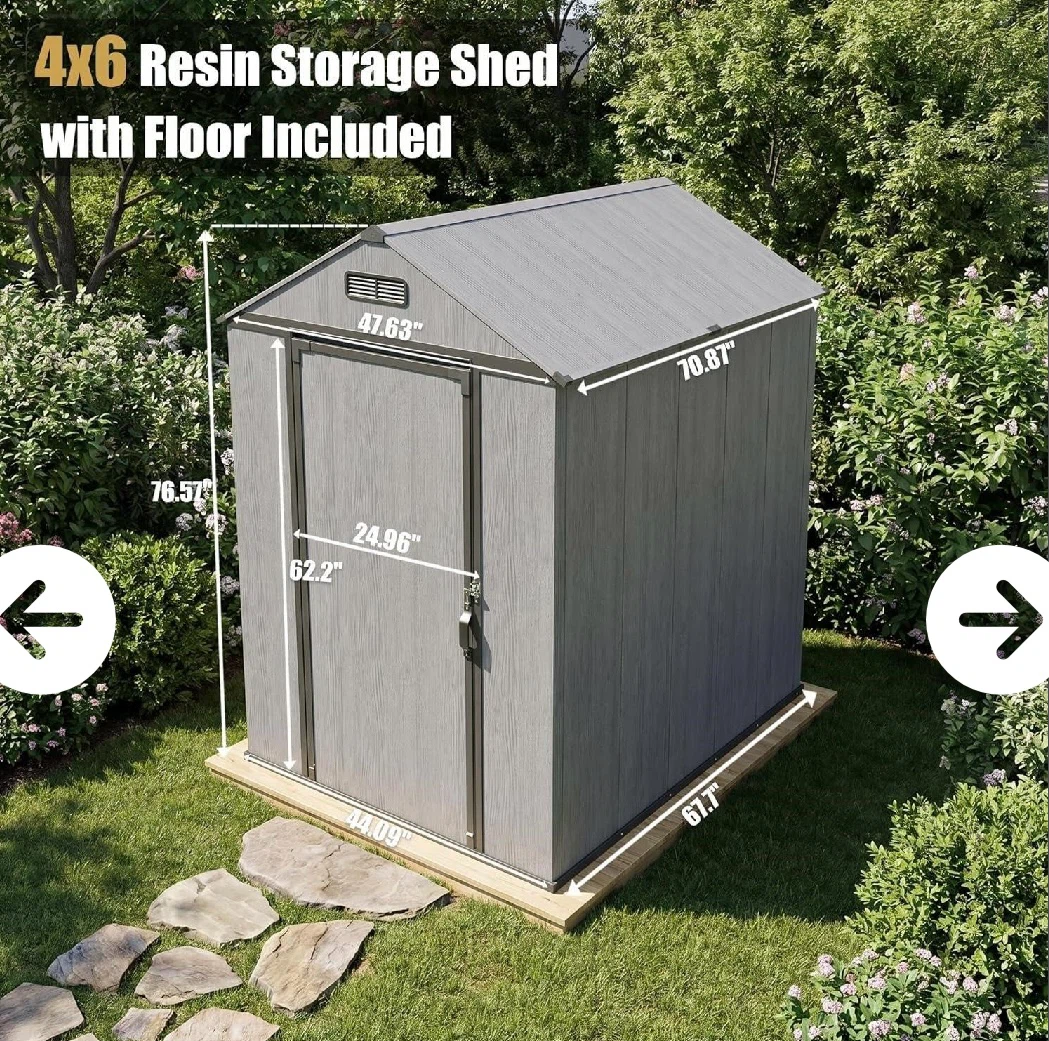 Brand new 4x6 Resin Storage Shed with Floor - photo 2