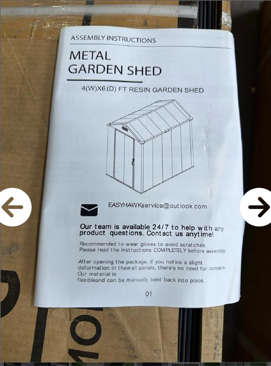 Brand new 4x6 Resin Storage Shed with Floor - photo 5