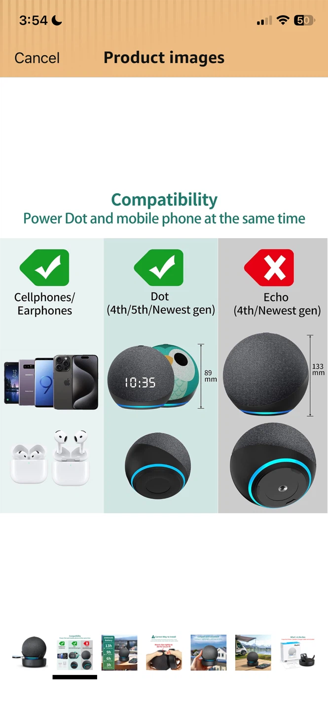 Battery Base for Echo Dot 4th/5th Gen - photo 3