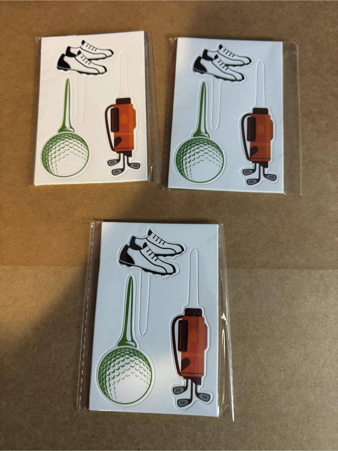 Golf themed cupcake toppers