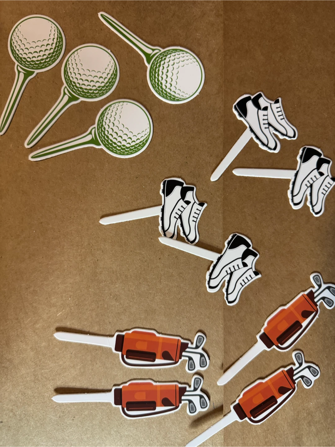 Golf themed cupcake toppers - photo 2