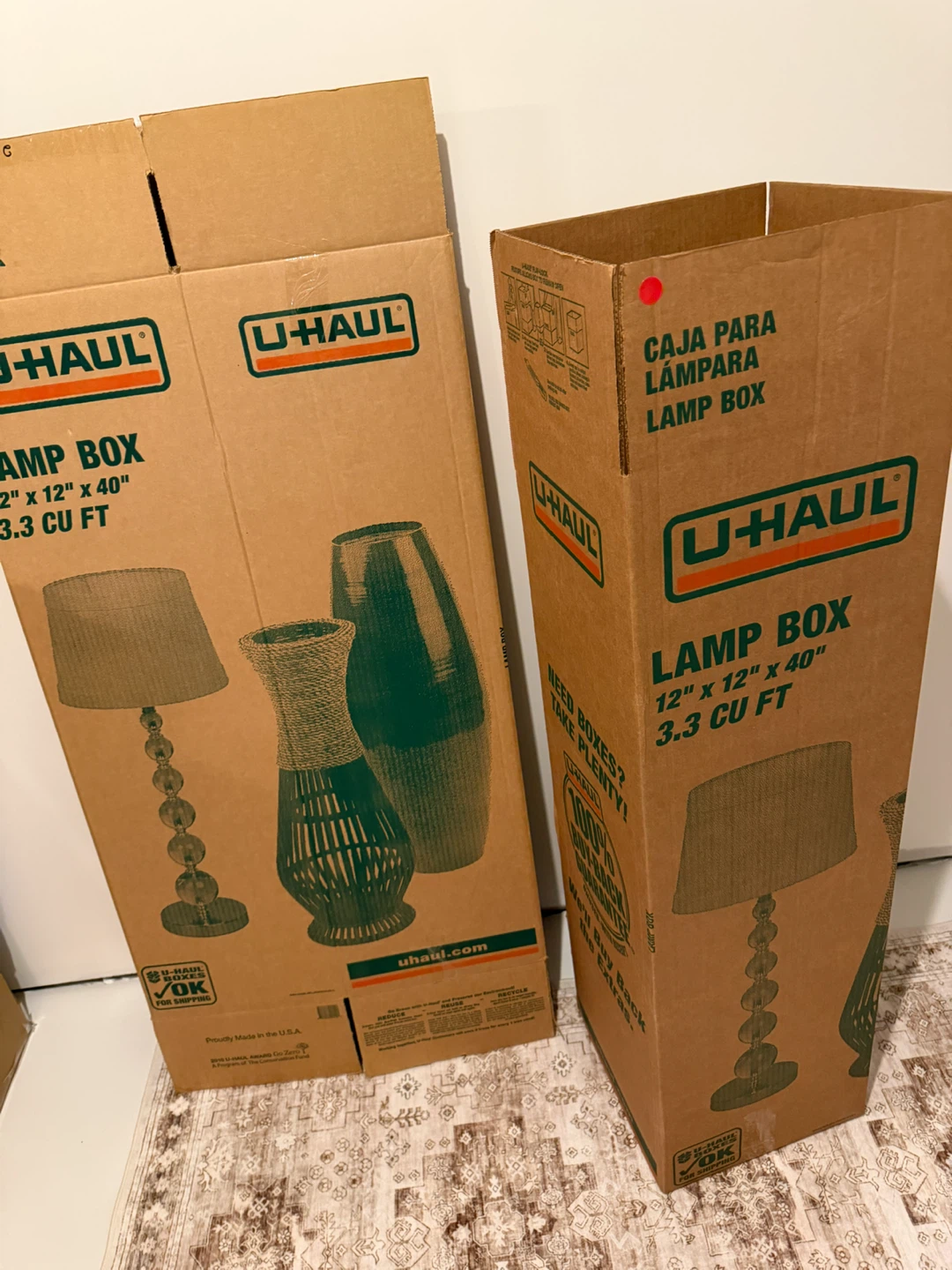 U-Haul Lamp Box Moving Boxes