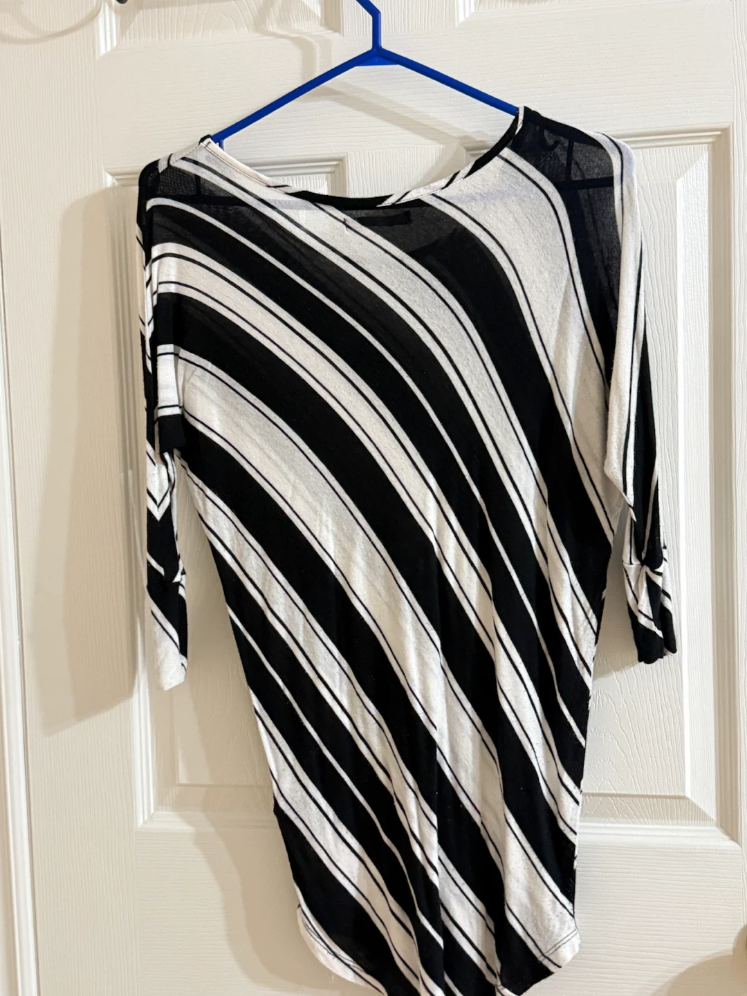 Suzy Shier Black & White Strip Top - photo 2