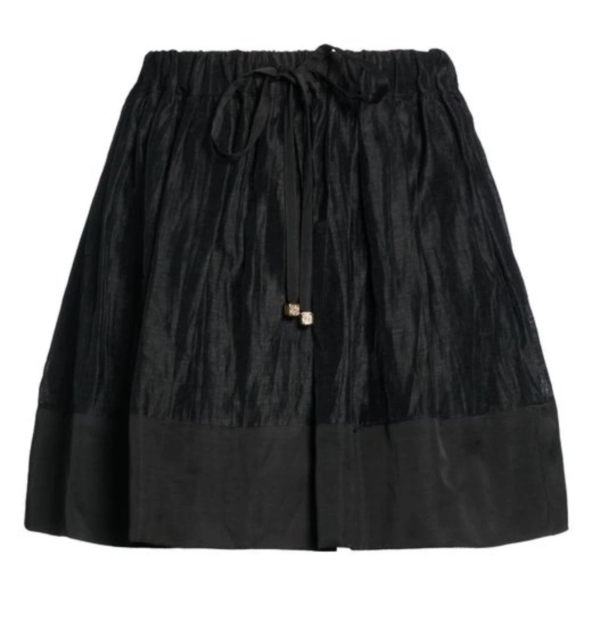 Sandro Black skirt, flared and satin trims - photo 2