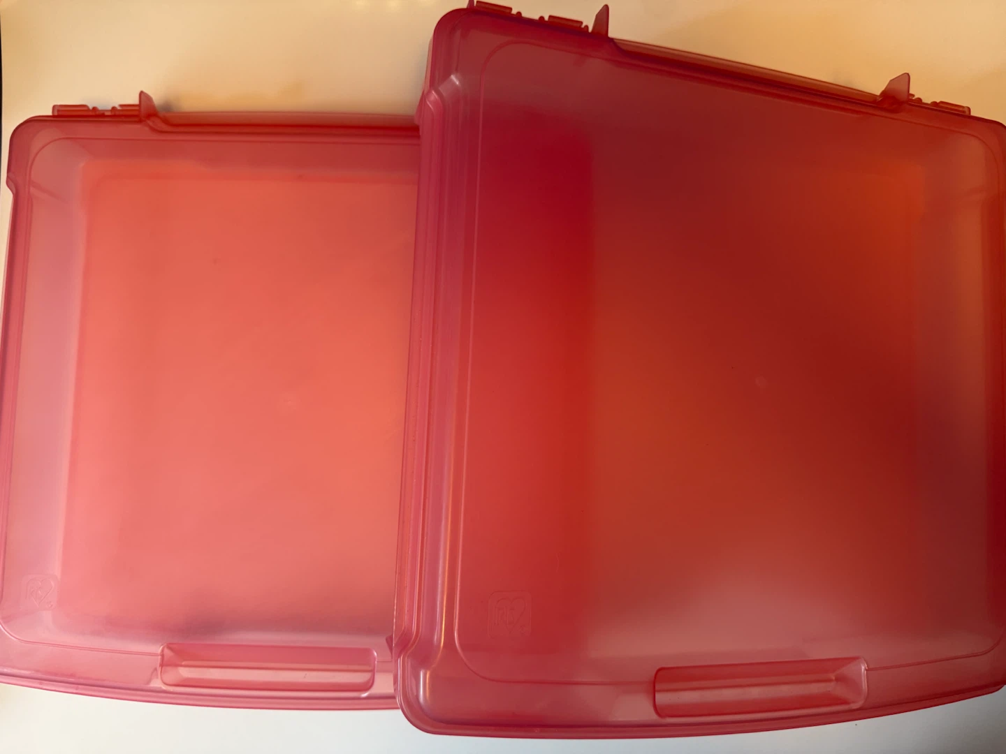 2 Pink Square Scrapbooking Storage Cases - photo 2