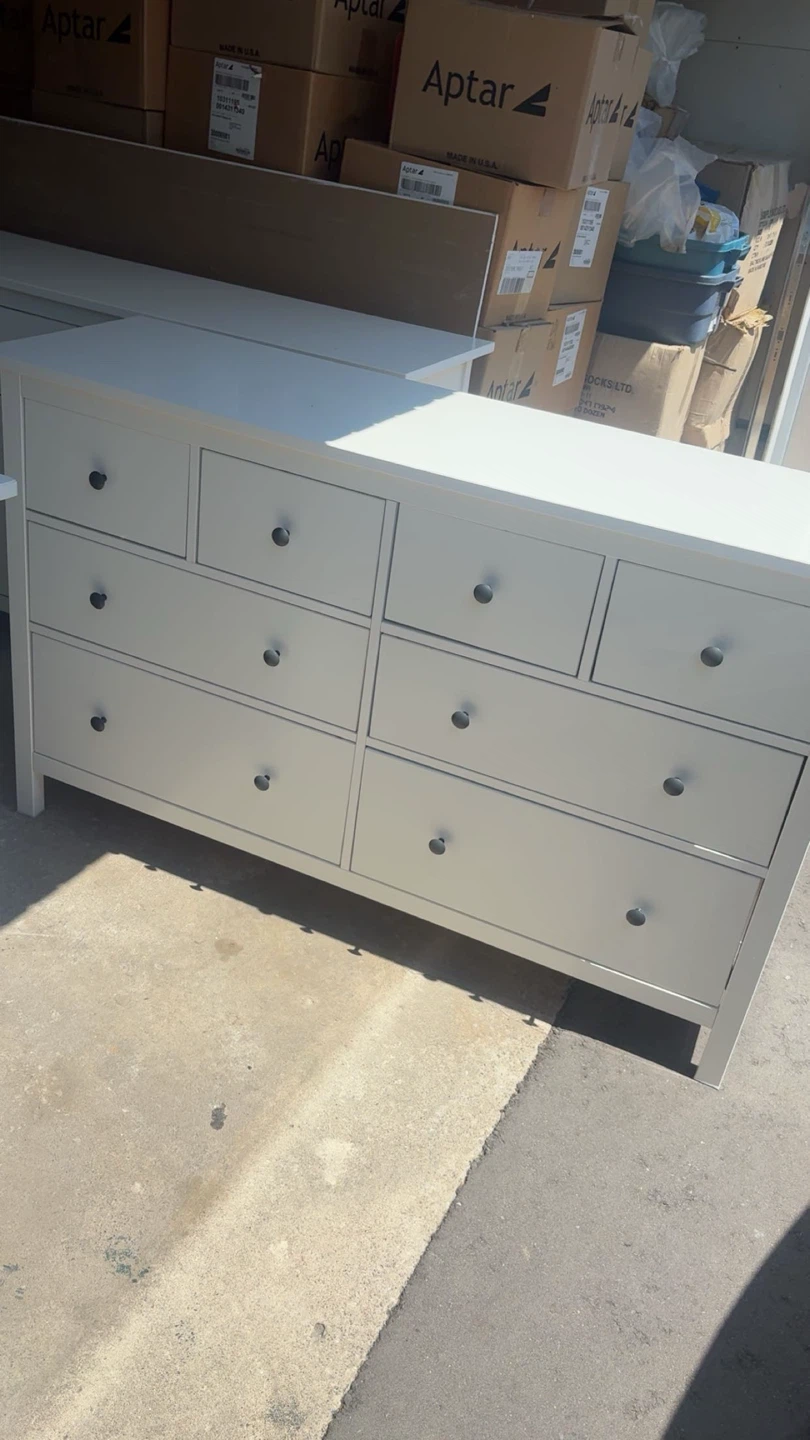White Dresser with 8 Drawers
