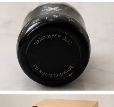 Black Tumbler with Snowflakes - photo 2