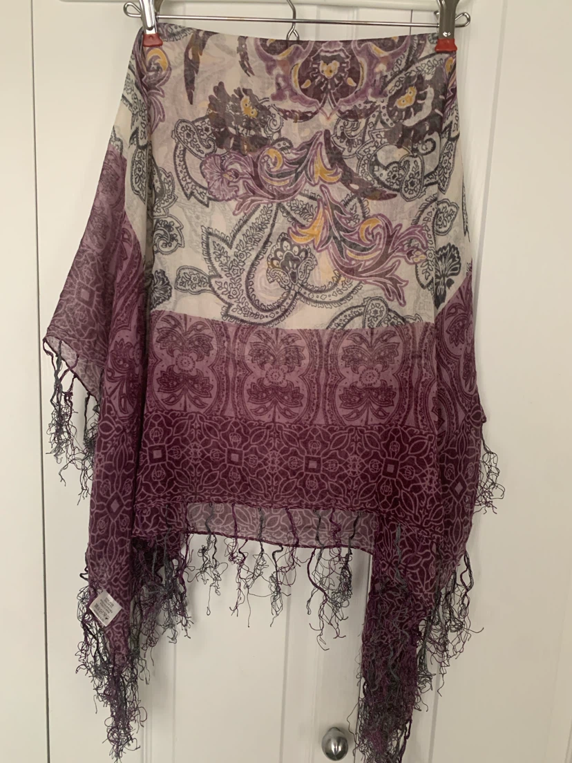 Paisley Print Scarf with Tassels