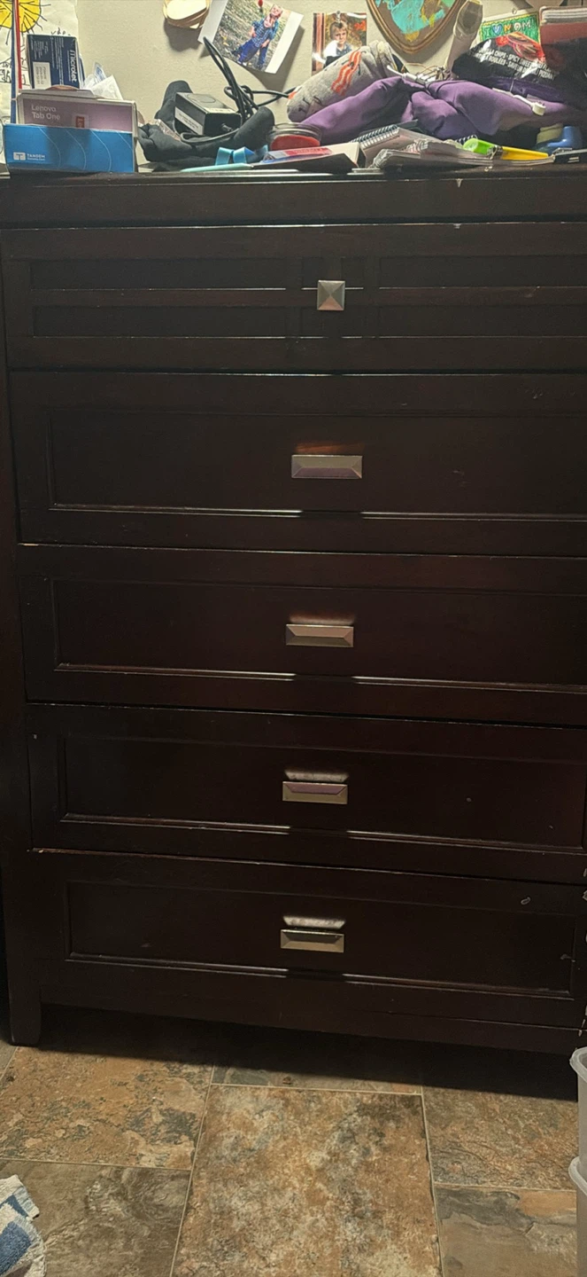 Dark Brown 5-Drawer Dresser