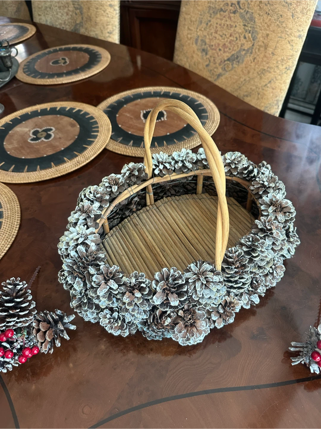 Handmade Pinecone Basket