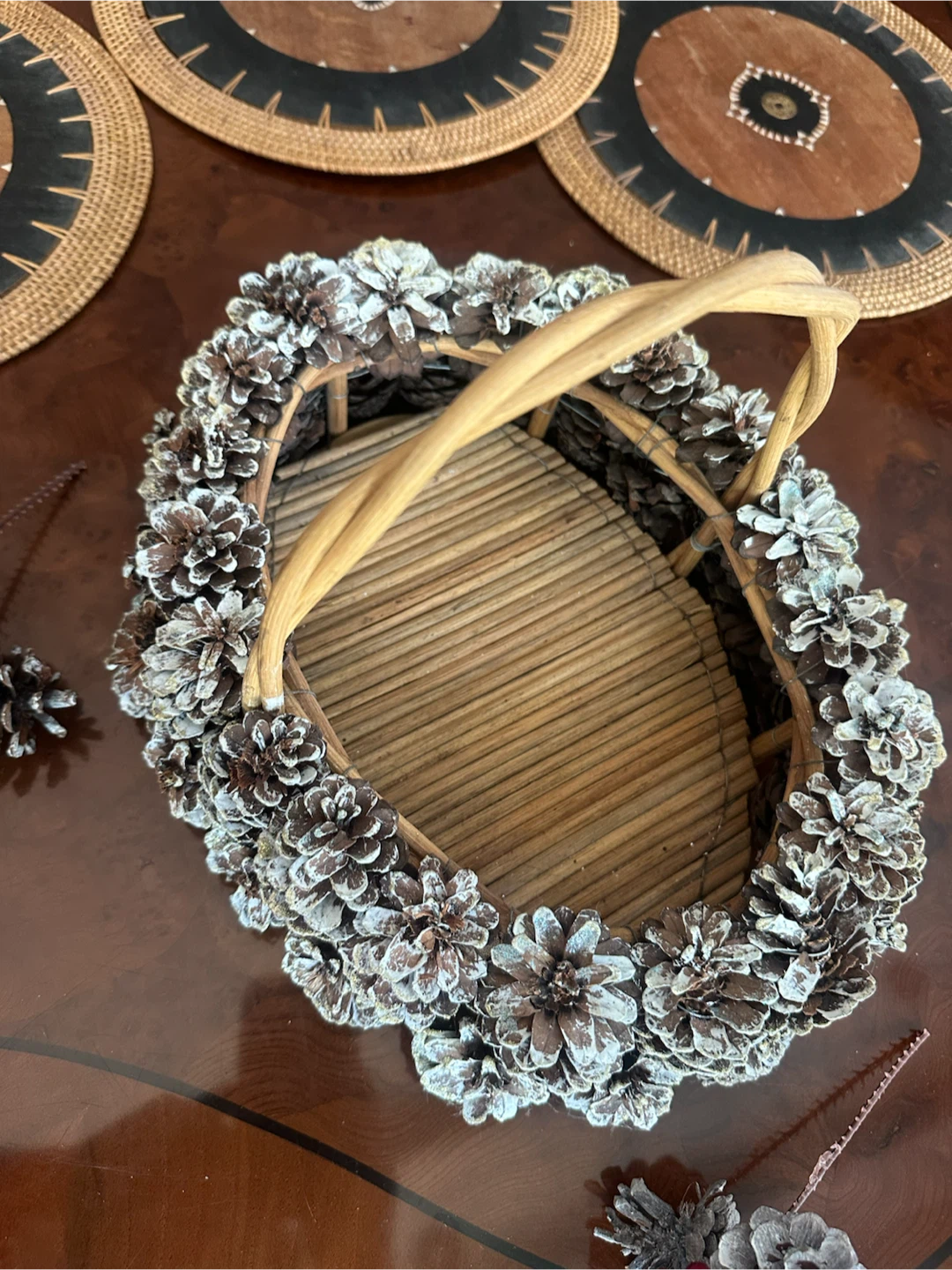 Handmade Pinecone Basket - photo 5