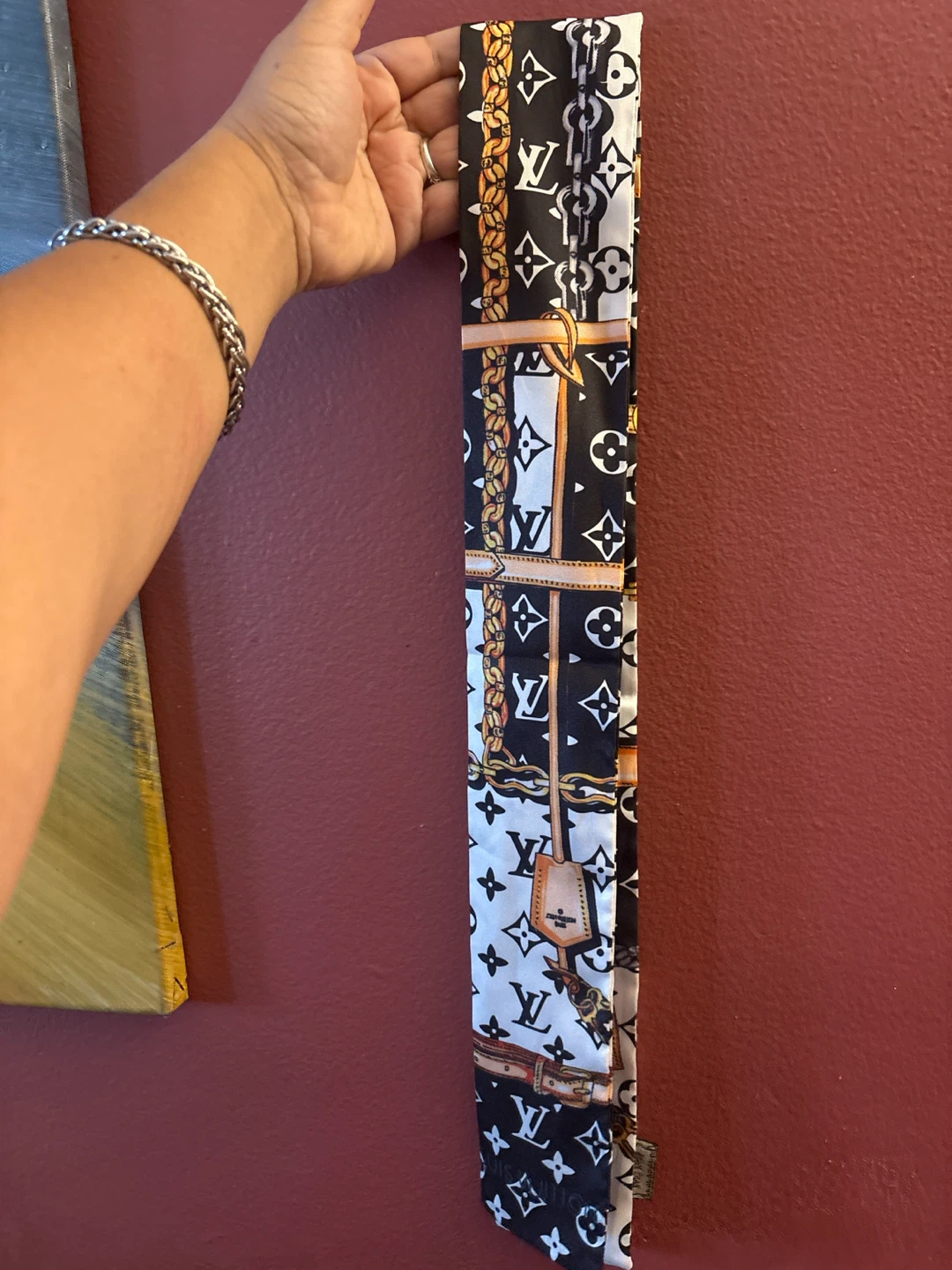 New LV Designer Print Silk Scarf