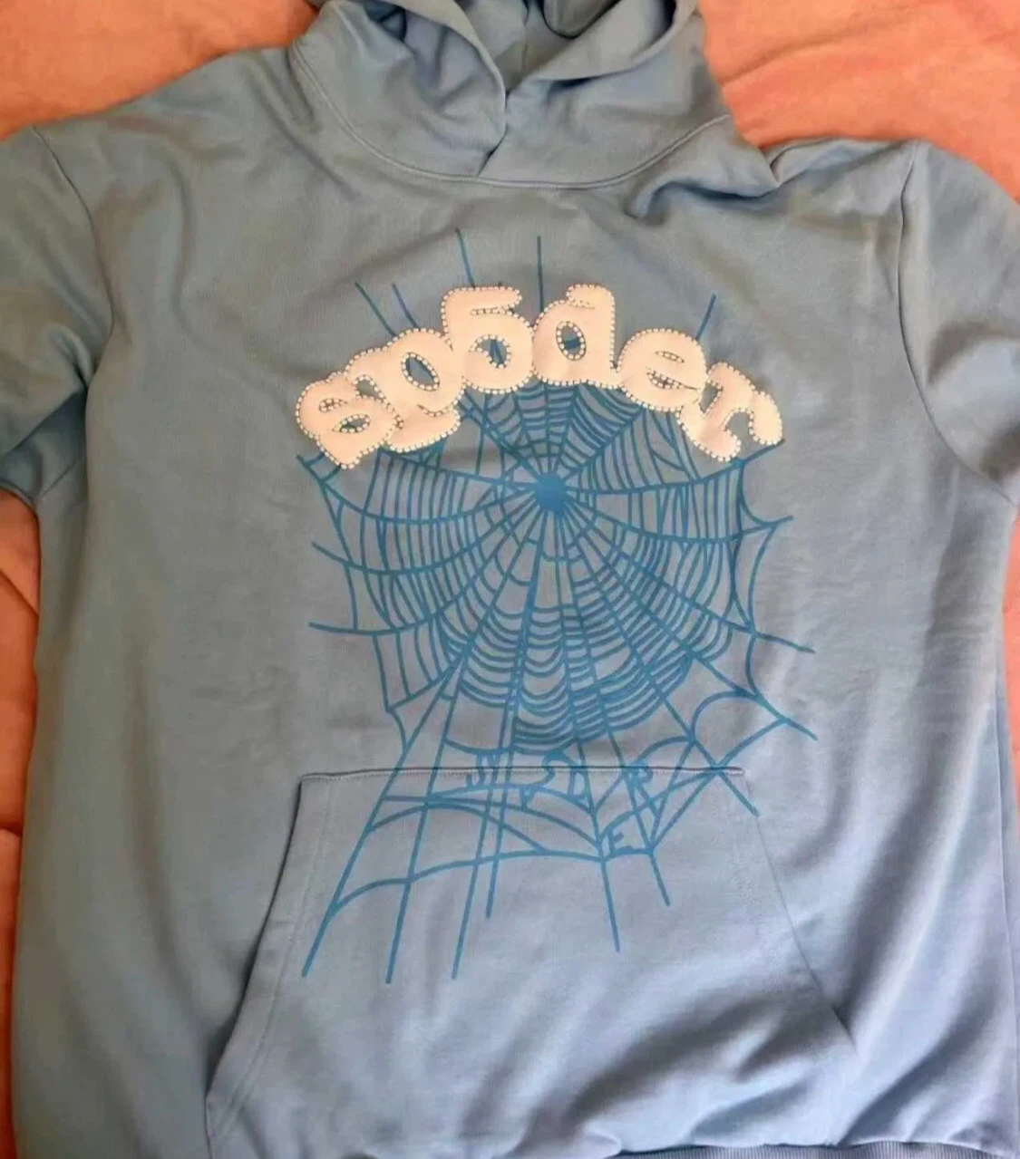 Sp5der Hoodie Light Blue