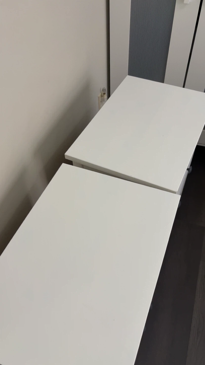 White 2-Drawer Nightstands (Pair) ($100 each) - photo 5
