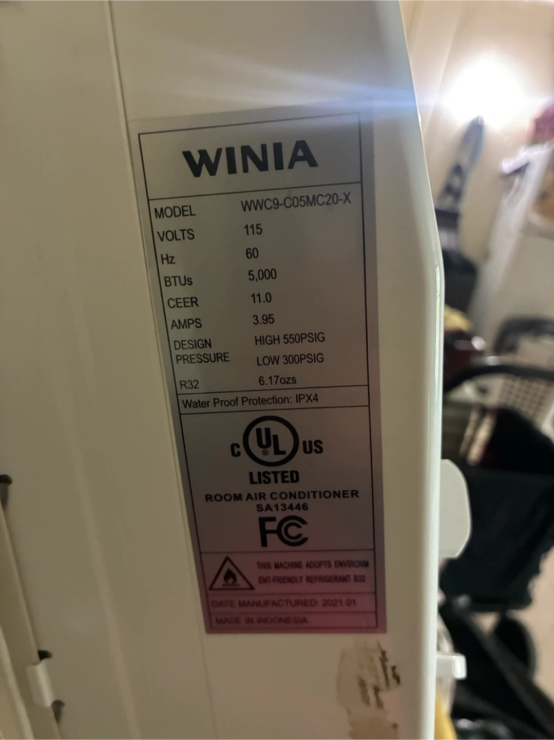 WINIA Window Air Conditioner WWC9-C05MC20-X 5,000 BTU - photo 2