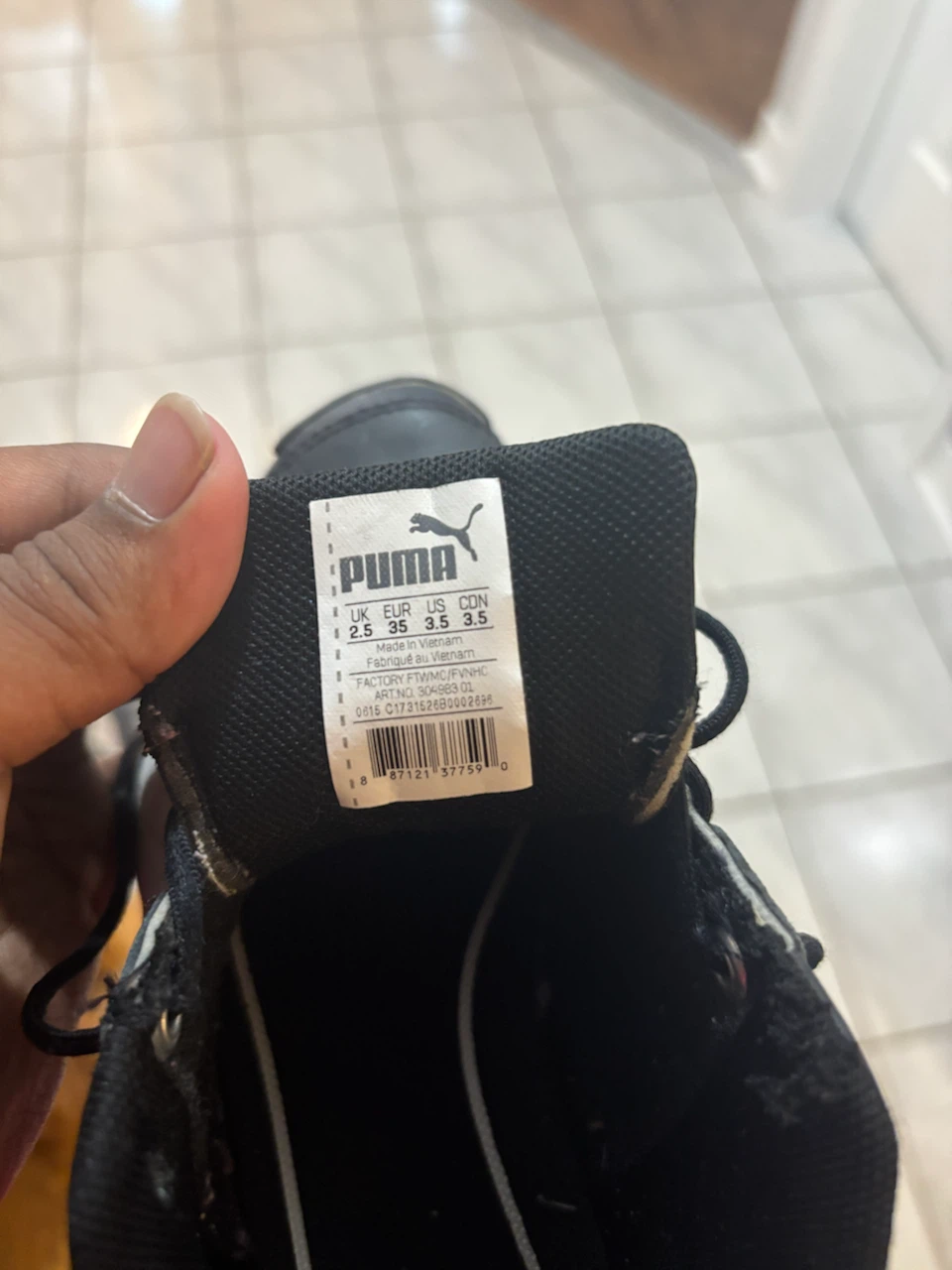 Puma Black Shoes 3.5Y - photo 2
